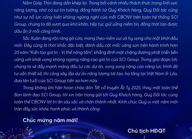 SCI GROUP | CHÚC MỪNG NĂM MỚI ẤT TỴ 2025