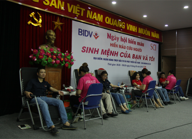 SCI phối hợp cùng BIDV Hà Tây tổ chức ngày hội hiến máu